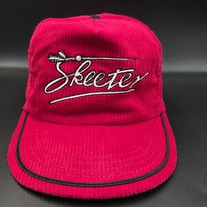 Rare‎ VNTG Corduroy Skeeter Fishing Bass Boats Sportsman Angler Trucker Hat...